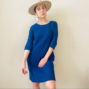 Royal blue Ganni quarter sleeve mini dress size small